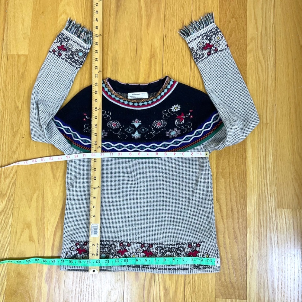 Aldomartins Sweatshirt Top Fair Isle Wool Blend (6) - Picture 9 of 9